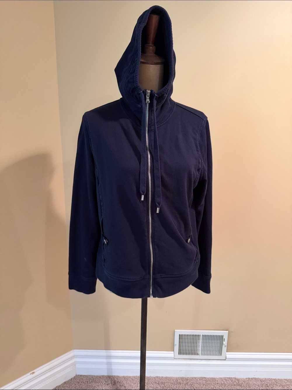 Lauren Ralph Lauren Navy Zip Hooded Sweatshirt